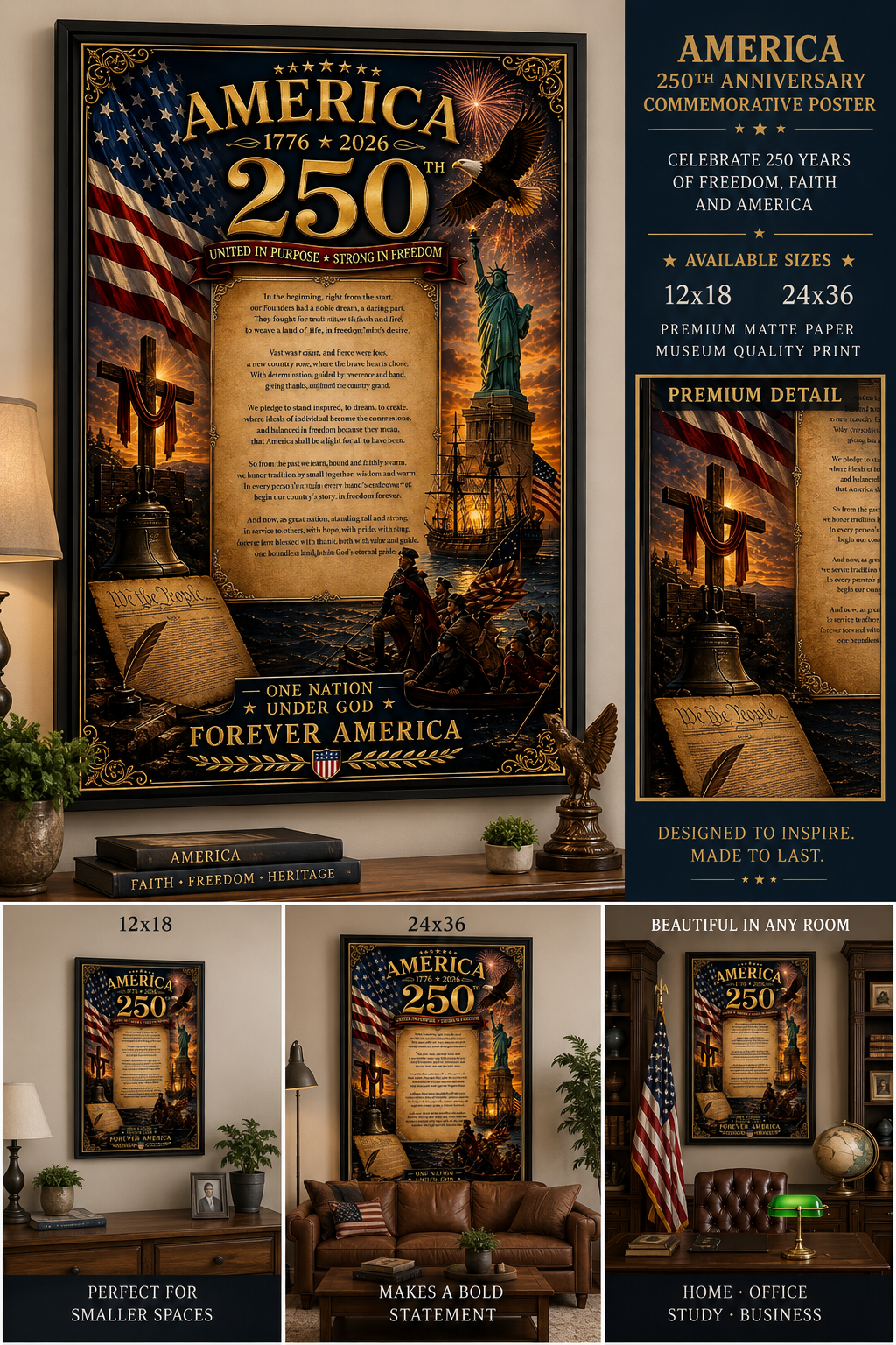 America 250 year Anniversary Poster