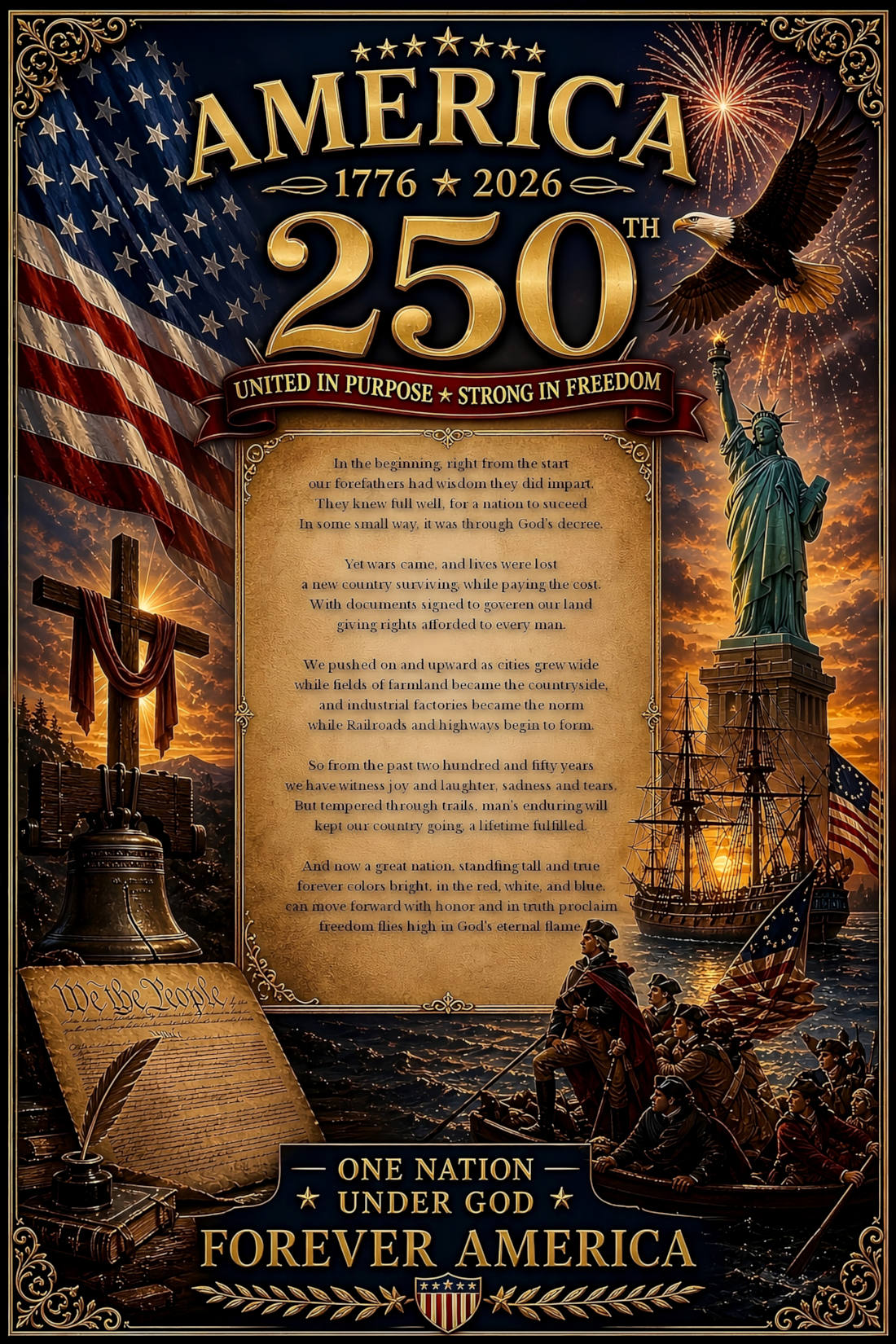 America 250 year Anniversary Poster