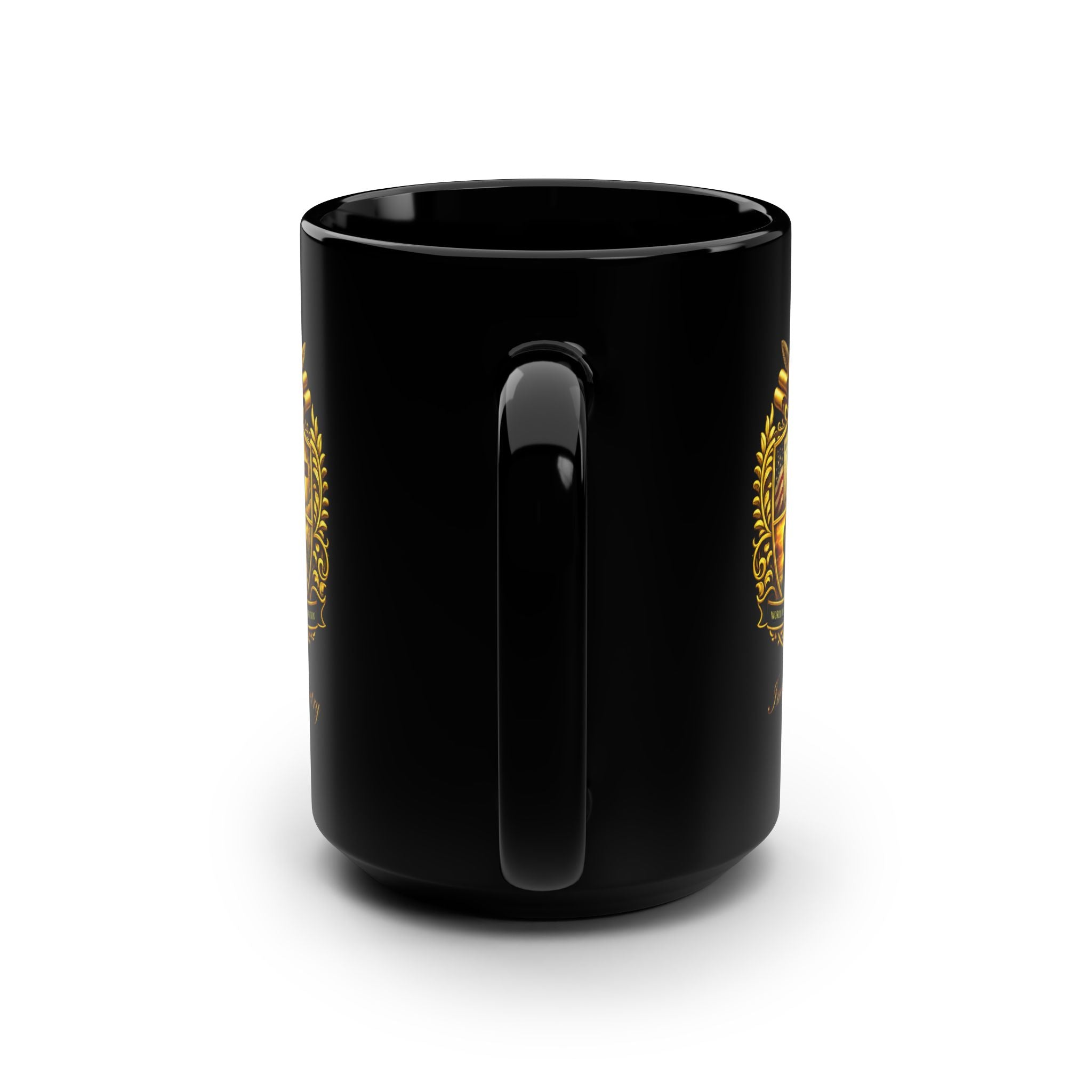 Imagine Poetry Signature Crest Black Mug