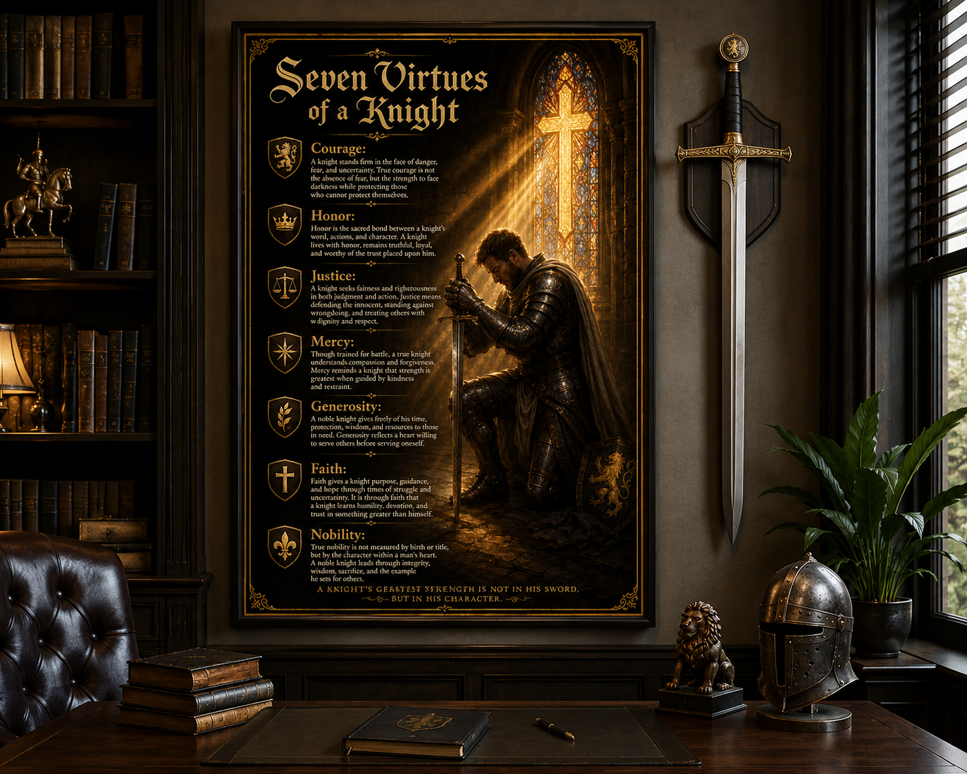 Seven Virtues of a Knight Poster
